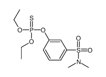 3-diethoxyphosphinothioyloxy-N,N-dimethylbenzenesulfonamide结构式