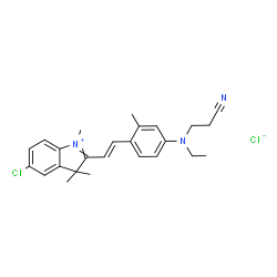 5-chloro-2-[2-[4-[(2-cyanoethyl)ethylamino]-o-tolyl]vinyl]-1,3,3-trimethyl-3H-indolium chloride Structure