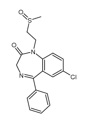 7-chloro-1-(2-methanesulfinyl-ethyl)-5-phenyl-1,3-dihydro-benzo[e][1,4]diazepin-2-one Structure