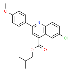 isobutyl 6-chloro-2-(4-methoxyphenyl)-4-quinolinecarboxylate Structure