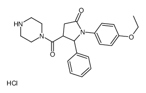 1-(4-ethoxyphenyl)-5-phenyl-4-(piperazine-1-carbonyl)pyrrolidin-2-one,hydrochloride Structure