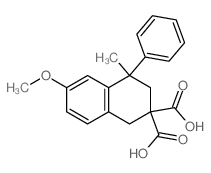 2,2(1H)-Naphthalenedicarboxylicacid, 3,4-dihydro-6-methoxy-4-methyl-4-phenyl-结构式
