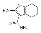 2-Amino-4,5,6,7-tetrahydro-1-benzothiophene-3-carboxamide结构式