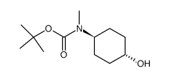 trans-(4-hydroxy-cyclohexyl)-methyl-carbamic acid tert-butyl ester Structure