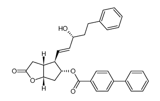 (1S,5R,6R,7R)-6-[(3S)-3-hydroxy-5-phenyl-1-pentenyl]-7-[(4-phenylbenzoyl)oxy]-2-oxabicyclo[3.3.0]octan-3-one结构式