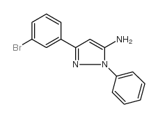 5-(3-溴苯基)-2-苯基-2H-吡唑-3-胺结构式