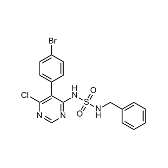 N-[5-(4-溴苯基)-6-氯-4-嘧啶基]-N'-(苯基甲基)磺酰胺结构式