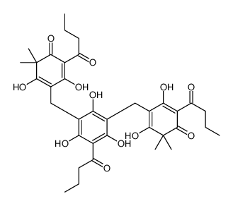 2,2'-[[2,4,6-trihydroxy-5-(1-oxobutyl)-1,3-phenylene]bis(methylene)]bis[3,5-dihydroxy-4,4-dimethyl-6-(1-oxobutyl)cyclohexa-2,5-dien-1-one结构式