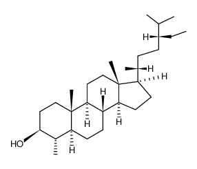 (20R,24R)-4α-methyl-5α-stigmastan-3β-ol结构式