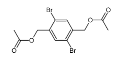 (2,5-dibromo-1,4-phenylene)bis(methylene) diacetate Structure