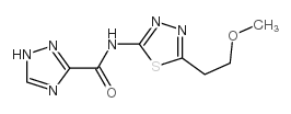 n-[5-(2-甲氧基乙基)-1,3,4-噻二唑-2-基]-1H-1,2,4-噻唑-3-羧酰胺结构式