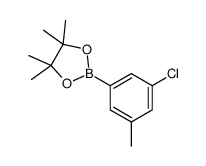 2-(3-氯-5-甲基苯基)-4,4,5,5-四甲基-1,3,2-二氧硼烷结构式