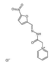 1-[(5-nitro-furfurylidenehydrazinocarbonyl)-methyl]-pyridinium, chloride Structure