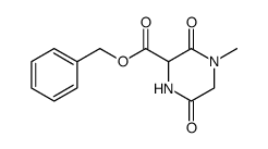 1-methyl-3-benzyloxycarbonylpiperazine-2,5-dione Structure