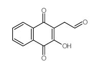 2-(1-hydroxy-3,4-dioxo-naphthalen-2-yl)acetaldehyde结构式