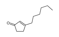 3-hexylcyclopent-2-en-1-one结构式