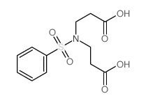 3-(benzenesulfonyl-(2-carboxyethyl)amino)propanoic acid Structure