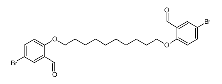 5-bromo-2-[10-(4-bromo-2-formylphenoxy)decoxy]benzaldehyde Structure