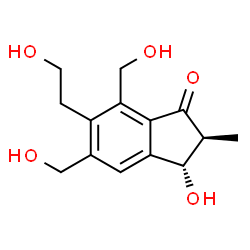 (2S,3S)-2,3-Dihydro-3-hydroxy-6-(2-hydroxyethyl)-5,7-bis(hydroxymethyl)-2-methyl-1H-inden-1-one Structure