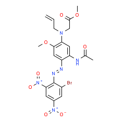 methyl N-[5-(acetylamino)-4-[(2-bromo-4,6-dinitrophenyl)azo]-2-methoxyphenyl]-N-allylglycinate Structure