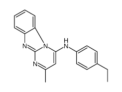 (9CI)-N-(4-乙基苯基)-2-甲基-嘧啶并[1,2-a]苯并咪唑-4-胺结构式