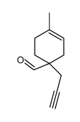 4-methyl-1-prop-2-ynylcyclohex-3-ene-1-carbaldehyde结构式