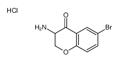3-amino-6-bromo-2,3-dihydrochromen-4-one,hydrochloride结构式