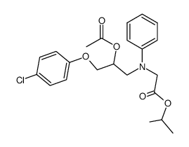 {[2-Acetoxy-3-(4-chloro-phenoxy)-propyl]-phenyl-amino}-acetic acid isopropyl ester结构式