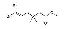 ethyl 6,6-dibromo-3,3-dimethylhex-5-enoate结构式