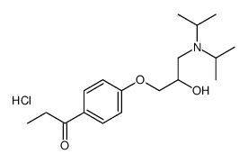 1-[4-[3-[di(propan-2-yl)amino]-2-hydroxypropoxy]phenyl]propan-1-one,hydrochloride结构式