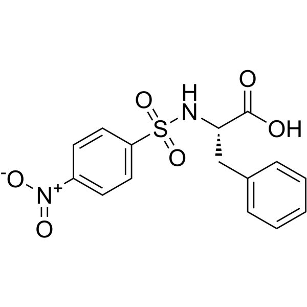 N-(4-硝基苯磺酰)-L-苯丙氨酸结构式