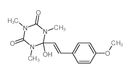 6-hydroxy-6-[2-(4-methoxyphenyl)ethenyl]-1,3,5-trimethyl-1,3,5-triazinane-2,4-dione Structure