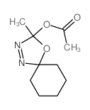 (2-methyl-1-oxa-3,4-diazaspiro[4.5]dec-3-en-2-yl) acetate Structure