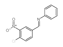 1-(4-chloro-3-nitro-phenyl)-N-phenyl-methanimine结构式