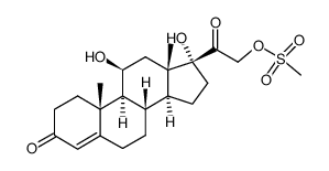 皮质醇21-甲磺酸酯结构式