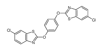 6-chloro-2-[4-[(6-chloro-1,3-benzothiazol-2-yl)oxy]phenoxy]-1,3-benzothiazole Structure