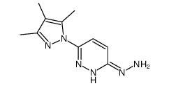 [6-(3,4,5-trimethylpyrazol-1-yl)pyridazin-3-yl]hydrazine结构式
