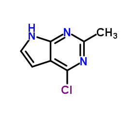 4-氯-2-甲基-1H-吡咯并[2,3-d]嘧啶结构式