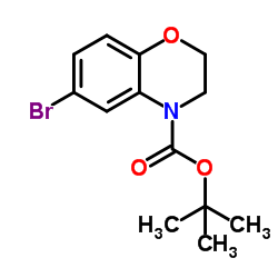 6-溴-2H-苯并[b][1,4]噁嗪-4(3H)-羧酸叔丁酯结构式