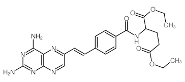 diethyl 2-[[4-[2-(2,4-diaminopteridin-6-yl)ethenyl]benzoyl]amino]pentanedioate structure
