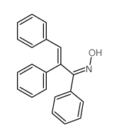 2-Propen-1-one,1,2,3-triphenyl-, oxime结构式