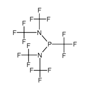 N,N,N',N',1-pentakis(trifluoromethyl)phosphanediamine结构式