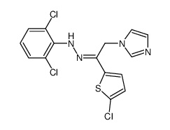 (E)-1-(5-氯-2-噻吩基-2-(1H)-咪唑-1-基)乙酮(2,6-二氯苯基)腙盐酸盐结构式