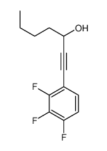 1-(2,3,4-trifluorophenyl)hept-1-yn-3-ol结构式