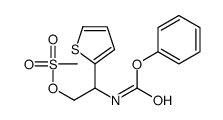 [2-(phenoxycarbonylamino)-2-thiophen-2-ylethyl] methanesulfonate结构式