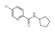 N-环戊基-5-溴吡啶甲酰胺结构式