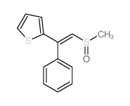 Thiophene,2-[2-(methylsulfinyl)-1-phenylethenyl]- Structure