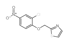 2-[(2-氯-4-硝基苯氧基)甲基]噻唑结构式
