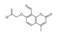 7-((β-chloroallyl)oxy)-8-formyl-4-methylcoumarin Structure
