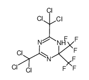 4,6-bis(trichloromethyl)-2,2-bis(trifluoromethyl)-1,2-dihydro-1,3,5-triazine结构式